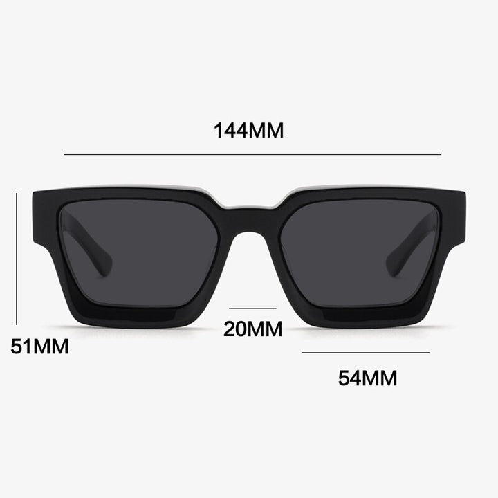 Gatenac Women's Full Rim Rectangle Acetate Frame Polarized Sunglasses Tyj66 Sunglasses Gatenac