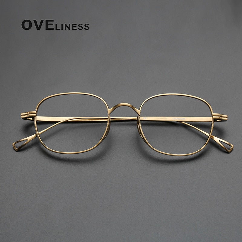 Oveliness Unisex Full Rim Round Titanium Eyeglasses 10518s Full Rim Oveliness