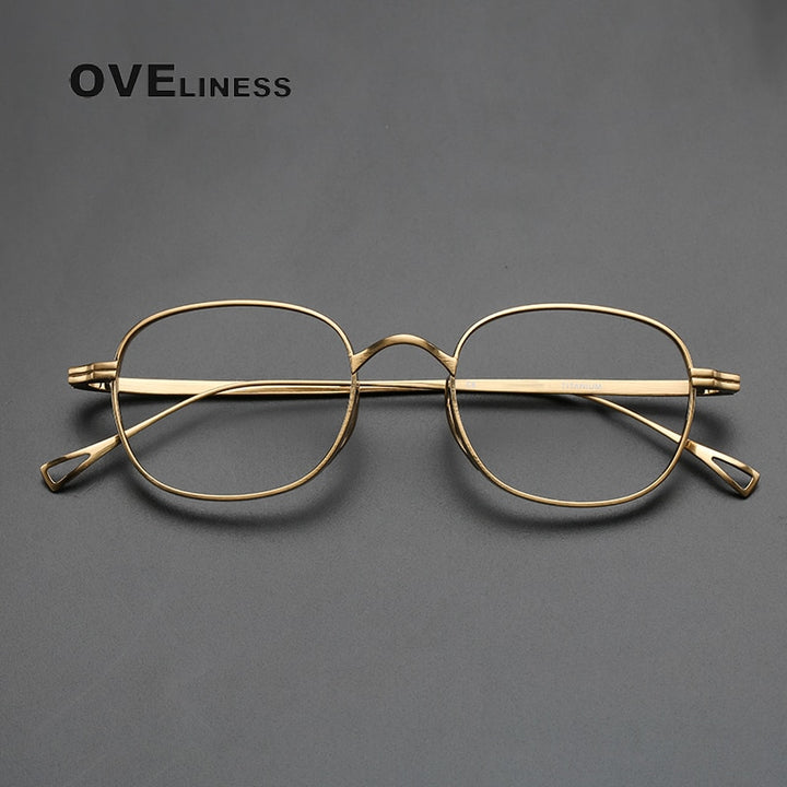 Oveliness Unisex Full Rim Round Titanium Eyeglasses 10518s Full Rim Oveliness