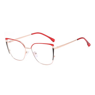 Ralferty Women's Full Rim Square Cat Eye Tr 90 Acetate Eyeglasses F82019 Full Rim Ralferty China C4 Red