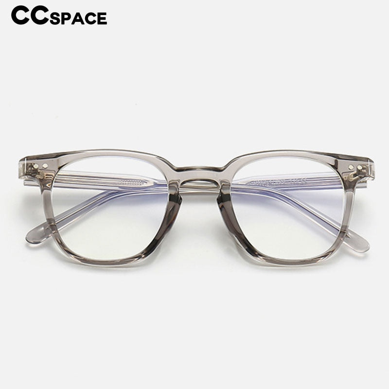 CCspace Unisex Full Rim Square Tr 90 Titanium Eyeglasses 55917 Full Rim CCspace