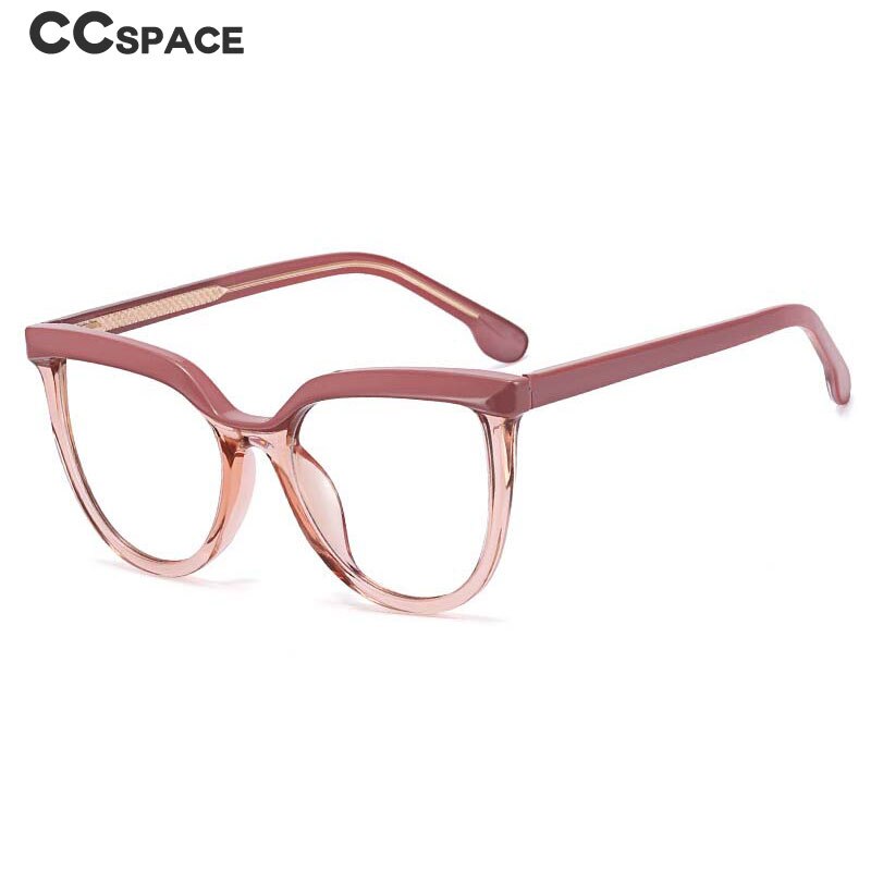 CCspace Unisex Full Rim Square Cat Eye Tr 90 Titanium Eyeglasses 54724 Full Rim CCspace