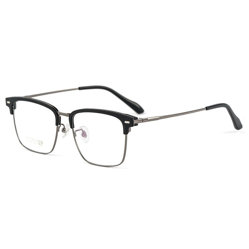 Hotochki Men's Full Rim Square Acetate Titanium Eyeglasses 2319bj Full Rim Hotochki   