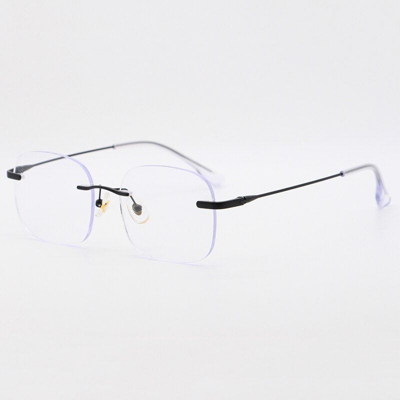 Bclear Unisex Rimless Square Titanium Frame Eyeglasses Myw01 Rimless Bclear