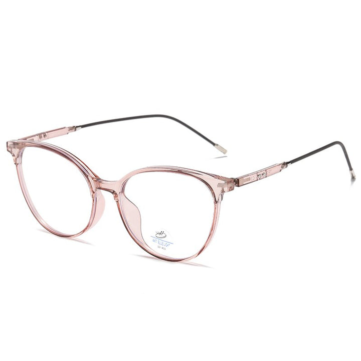 Reven Jate Unisex Full Rim Round Square Tr 90 Eyeglasses 81235 Full Rim Reven Jate brown