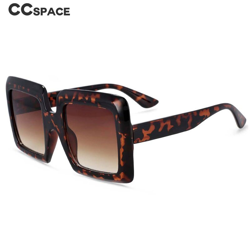 CCspace Women's Full Rim Oversized Square Resin Frame Sunglasses 54244 Sunglasses CCspace Sunglasses