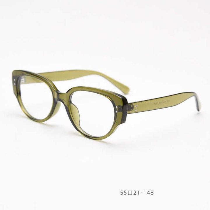 CCspace Unisex Full Rim Square Cat Eye Tr 90 Titanium Eyeglasses 54967 Full Rim CCspace Green China