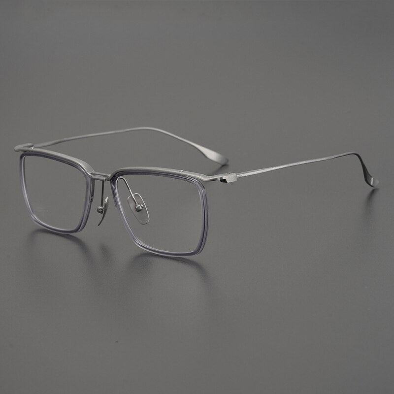 Gatenac Unisex Full Rim Square Titanium Eyeglasses Gxyj896 Full Rim Gatenac Gray