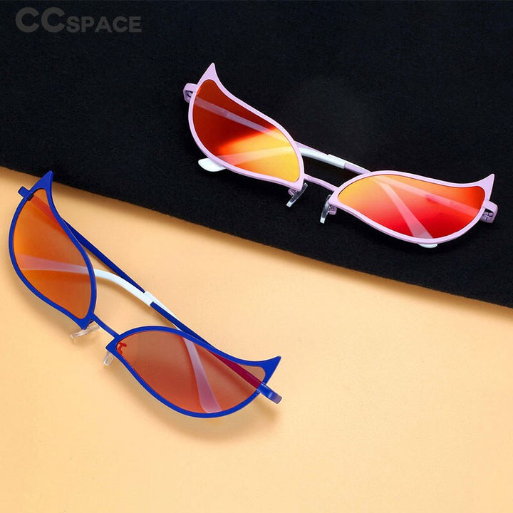 CCspace Unisex Full Rim Cat Eye Alloy Frame Sunglasses 54328 Sunglasses CCspace Sunglasses