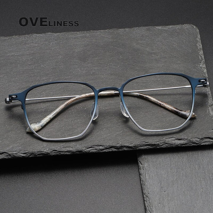 Oveliness Unisex Full Rim Square Titanium Eyeglasses 20-2317 Full Rim Oveliness