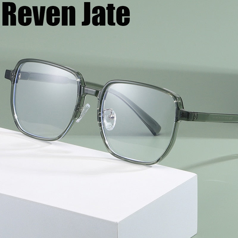 Reven Jate Unisex Full Rim Square Tr 90 Acetate Eyeglasses 81293 Full Rim Reven Jate   