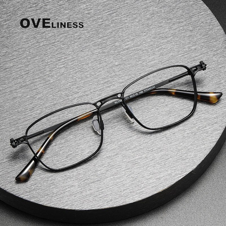 Oveliness Unisex Full Rim Square Titanium Eyeglasses 5890 Full Rim Oveliness