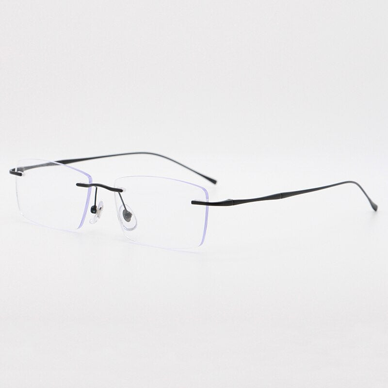 Bclear Unisex Rimless Square Titanium Frame Eyeglasses My632 Rimless Bclear
