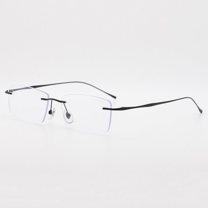 Bclear Unisex Rimless Square Titanium Frame Eyeglasses My632 Rimless Bclear