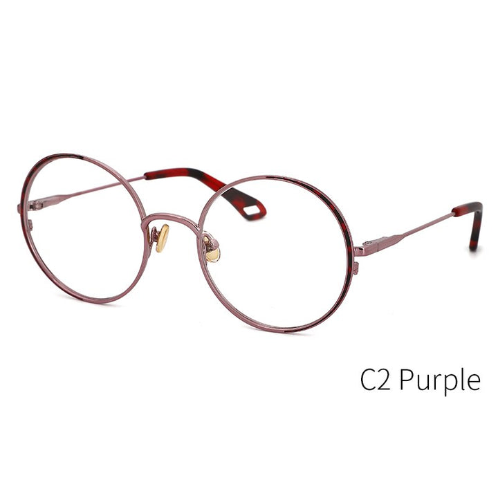 Kansept Women's Full Rim Round Stainless Steel Frame Eyeglasses Oq1004 Full Rim Kansept C2 CN