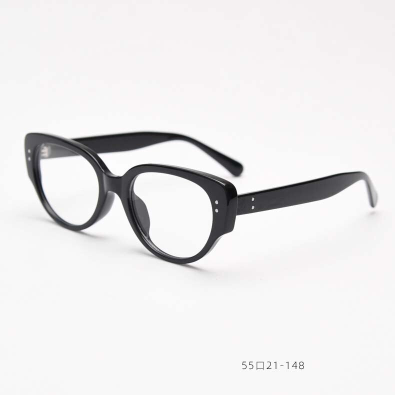 CCspace Unisex Full Rim Square Cat Eye Tr 90 Titanium Eyeglasses 54967 Full Rim CCspace BlackClear China
