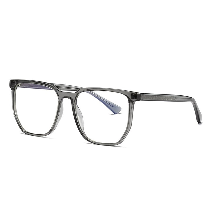 Gmei Unisex Full Rim TR 90 Titanium Square Frame Eyeglasses 2034 Full Rim Gmei Optical C4 Grey