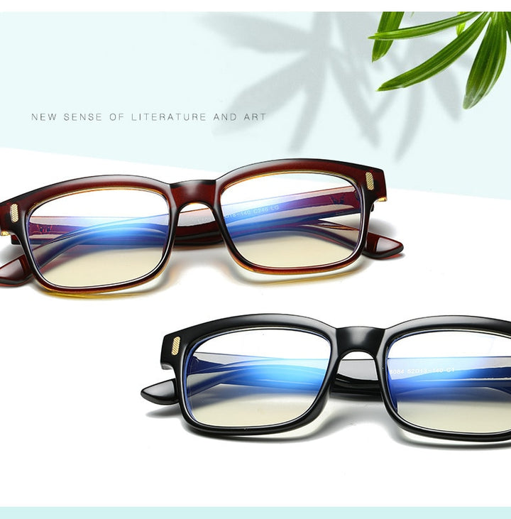 CCspace Unisex Full Rim Square Acetate Eyeglasses 55681 Full Rim CCspace