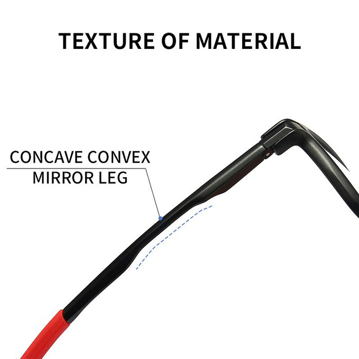 Gmei Men's TR 90 Square Aluminum Magnesium Sport Frame Eyeglasses 5851 Full Rim Gmei Optical