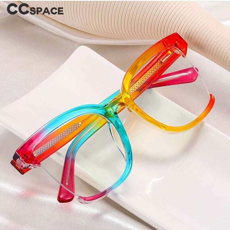 CCspace Women's Semi Rim Square Tr 90 Eyeglasses 54628 Semi Rim CCspace
