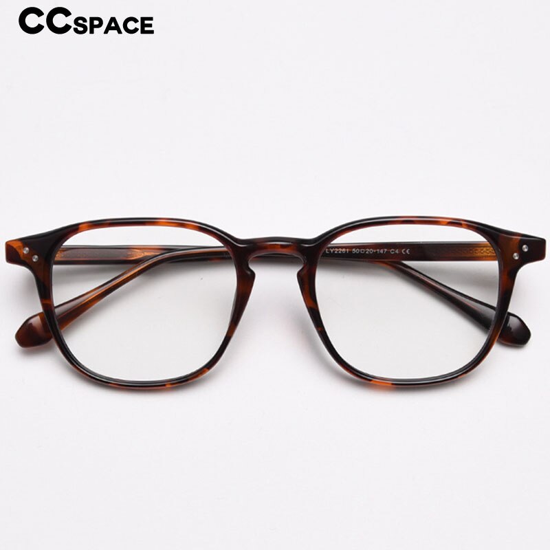 CCspace Unisex Full Rim Square Cat Eye Tr 90 Titanium Eyeglasses 55694 Full Rim CCspace