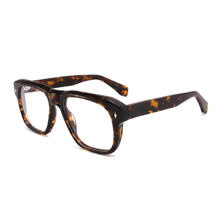 Gatenac Unisex Full Rim Square Acetate Frame Eyeglasses Gxyj772 Full Rim Gatenac Tortoise