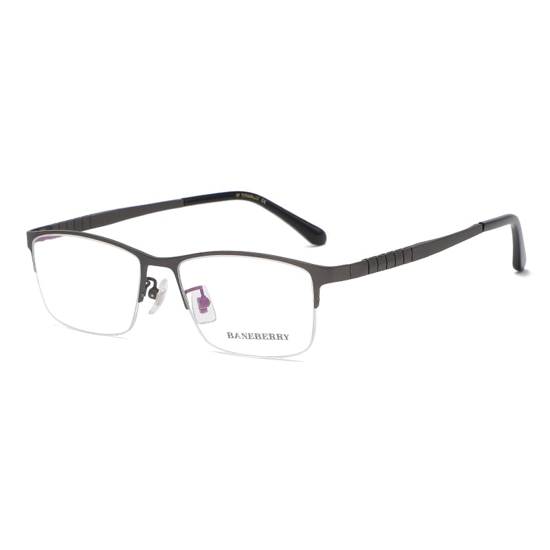 Reven Jate Unisex Semi Rim Square Titanium Frame Eyeglasses 71109 Semi Rim Reven Jate