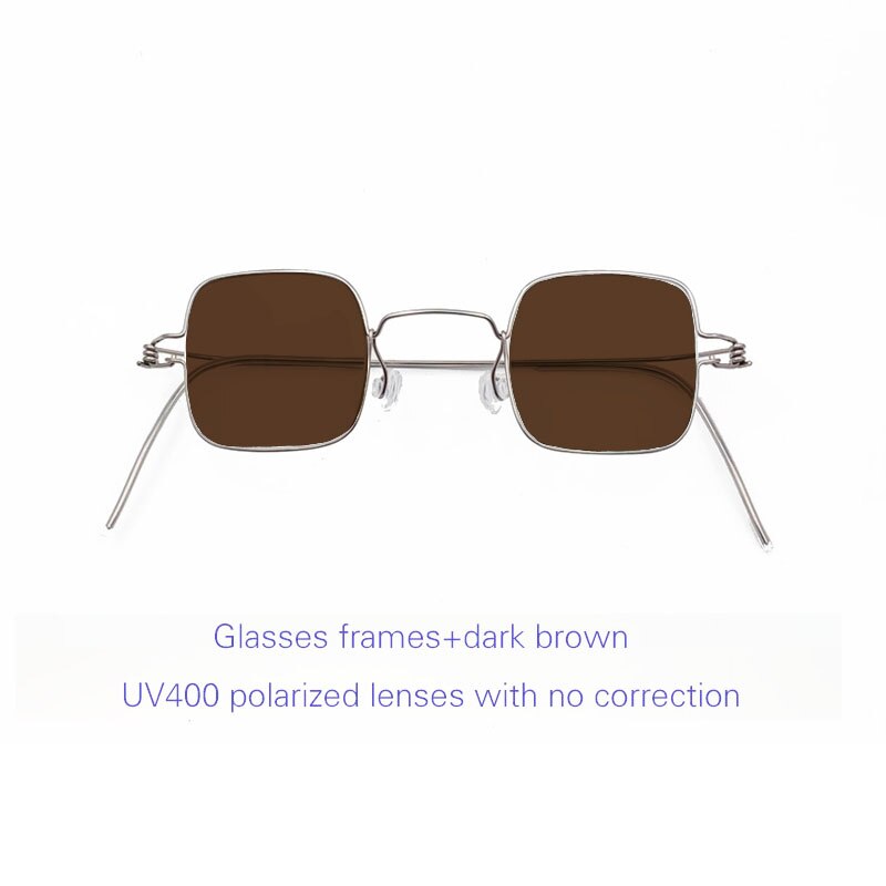 Yujo Unisex Full Rim Small Square Stainless Steel Eyeglasses Y070 Full Rim Yujo C2 China