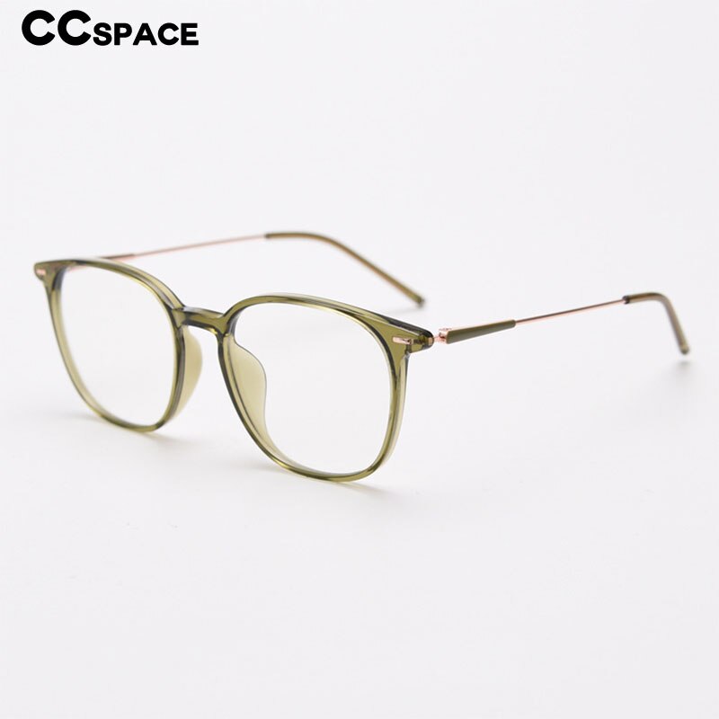 CCspace Unisex Full Rim Square Tr 90 Titanium Eyeglasses 55688 Full Rim CCspace
