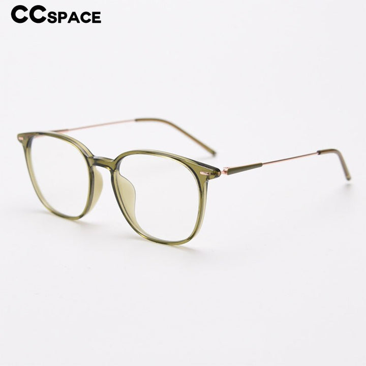 CCspace Unisex Full Rim Square Tr 90 Titanium Eyeglasses 55688 Full Rim CCspace