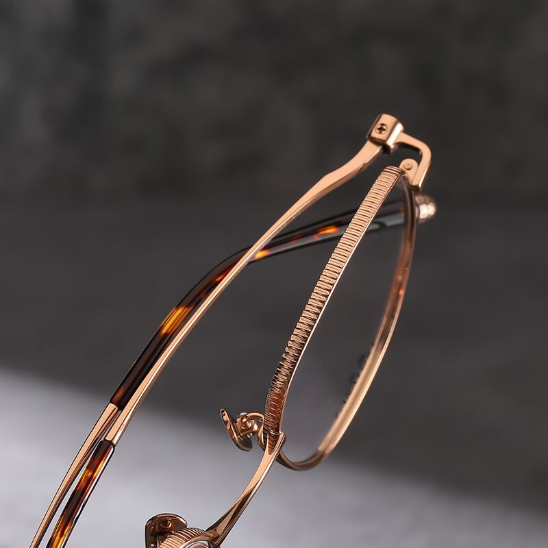 Reven Jate Unisex Full Rim Polygon Square Titanium Eyeglasses Fm21001 Full Rim Reven Jate