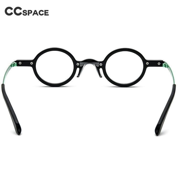 CCspace Unisex Full Rim Small Round Acetate Eyeglasses 53151 Full Rim CCspace