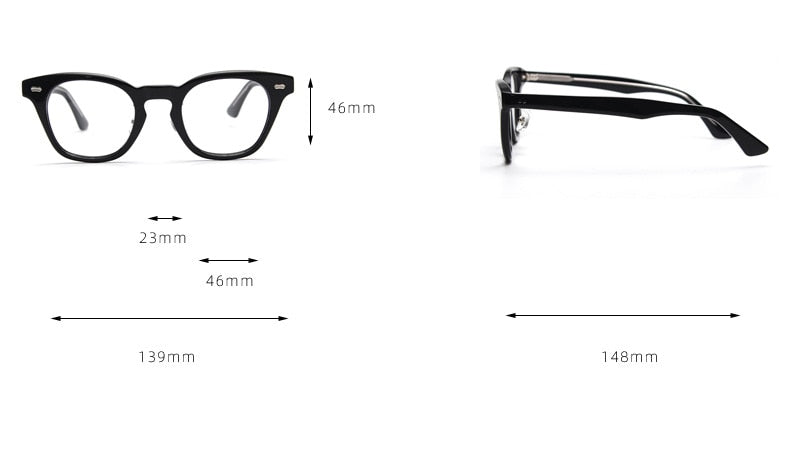 CCspace Unisex Full Rim Square Acetate Fiber Eyeglasses 55683 Full Rim CCspace