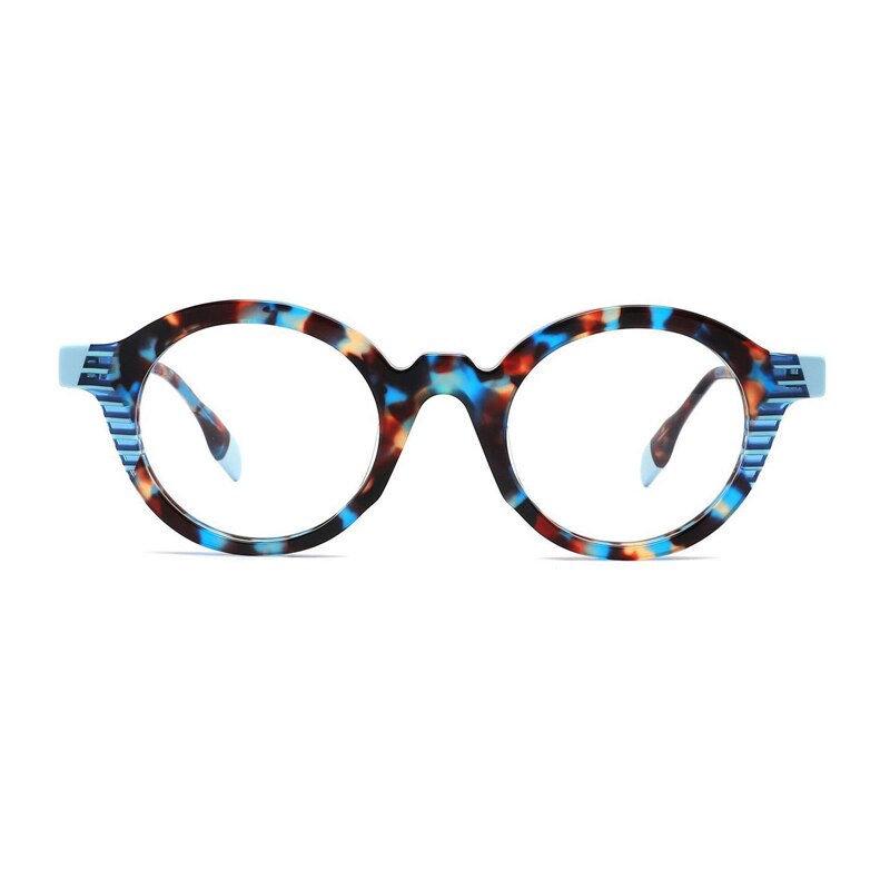 Gatenac Unisex Full Rim Round Acetate Eyeglasses Gxyj1013 Full Rim Gatenac
