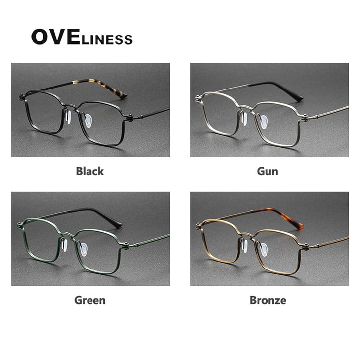 Oveliness Unisex Full Rim Square Titanium Eyeglasses 5898 Full Rim Oveliness
