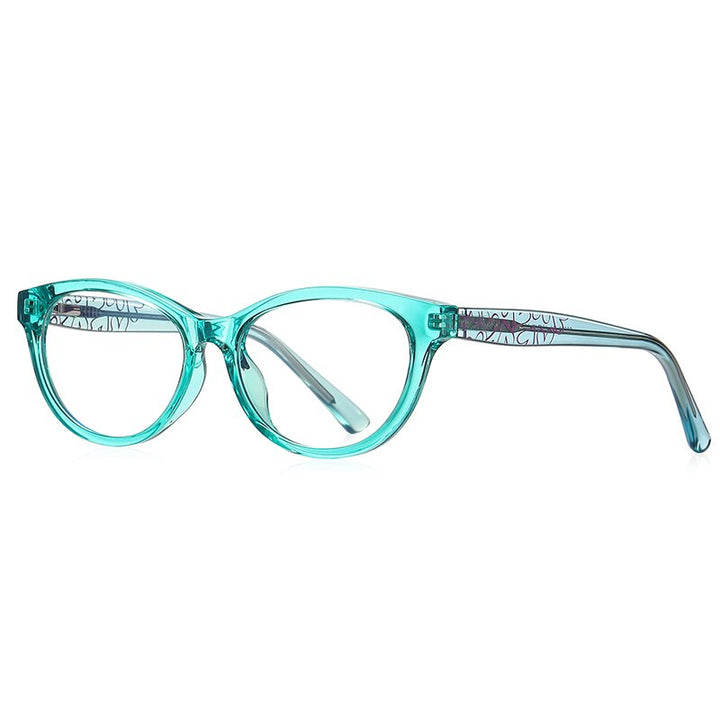 Zirosat Children's Unisex Full Rim Round Square Tr 90 + Cp Eyeglasses 20209 Full Rim Zirosat C4