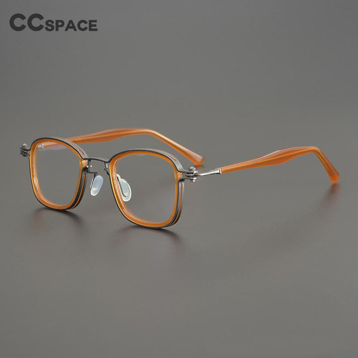 CCspace Unisex Full Rim Square Alloy Eyeglasses 54724 Full Rim CCspace