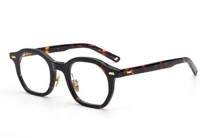 CCspace Unisex Full Rim Irregular Square Acetate Eyeglasses 53311 Full Rim CCspace leopard China