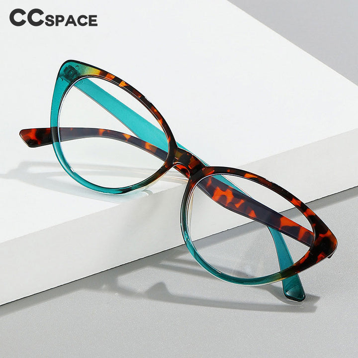 CCspace Unisex Full Rim Cat Eye Tr 90 Eyeglasses 55674 Full Rim CCspace