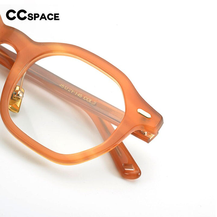 CCspace Unisex Full Rim Irregular Square Acetate Eyeglasses 53311 Full Rim CCspace