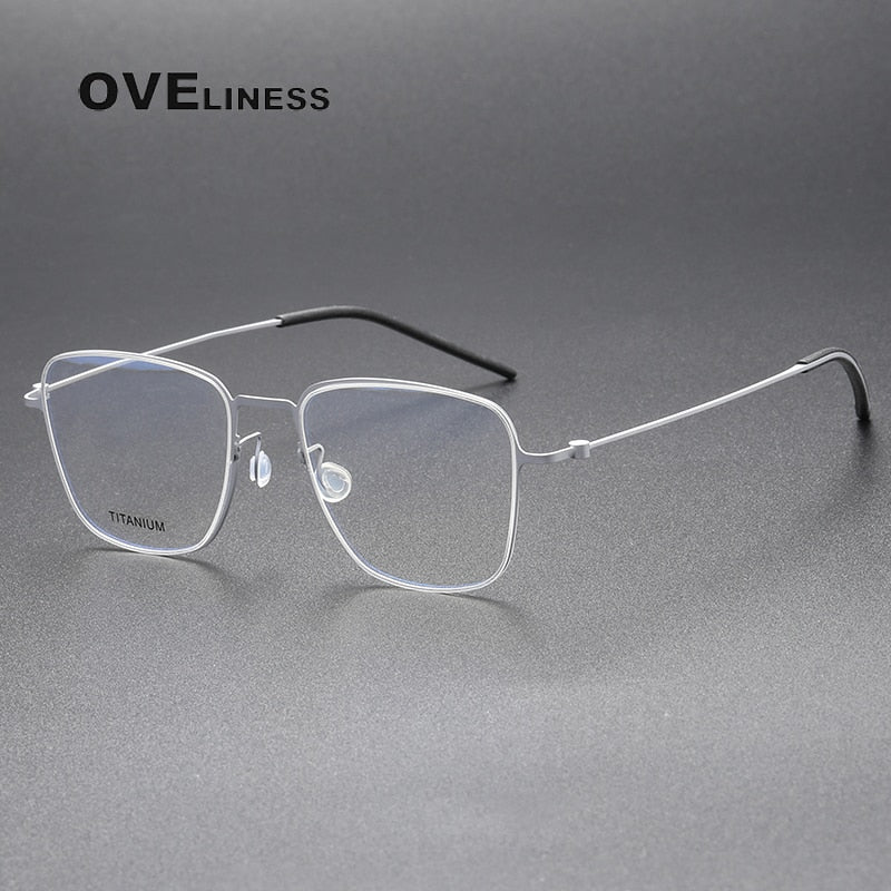 Oveliness Unisex Full Rim Square Titanium Eyeglasses 5506 Full Rim Oveliness