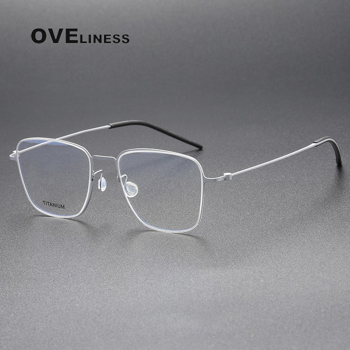 Oveliness Unisex Full Rim Square Titanium Eyeglasses 5506 Full Rim Oveliness