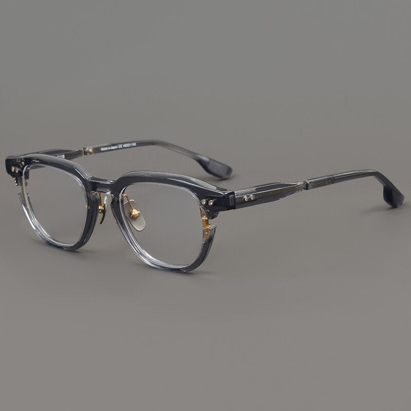 Muzz Unisex Full Rim Square Round Acetate Eyeglasses 702 Full Rim Muzz Gray