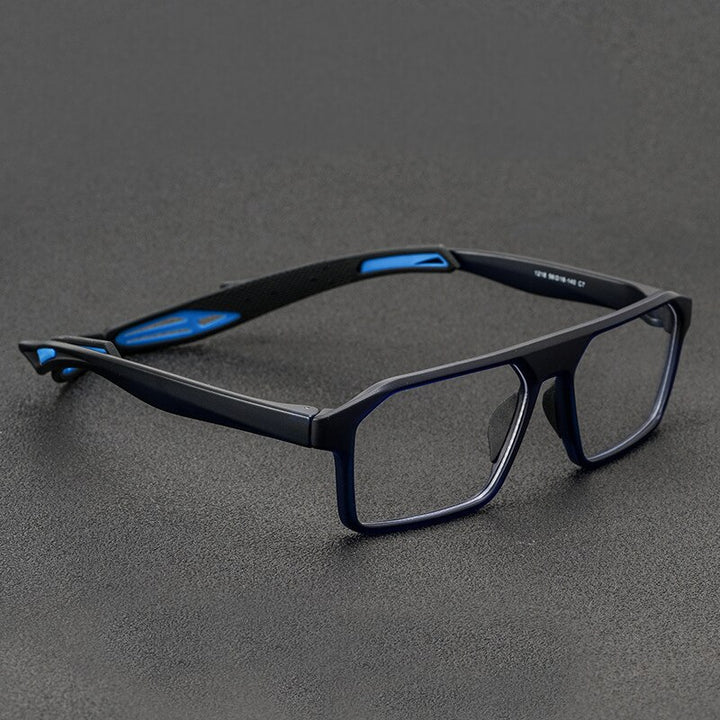 Reven Jate Unisex Full Rim Square Tr 90 Sport Eyeglasses 1218 Full Rim Reven Jate