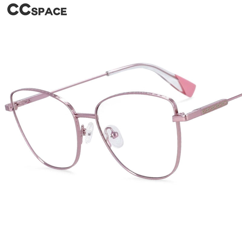 CCspace Women's Full Rim Oversized Square Alloy Frame Eyeglasses 54260 Full Rim CCspace