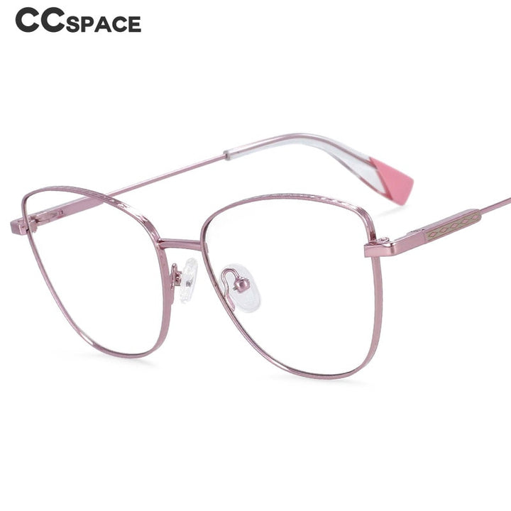 CCspace Women's Full Rim Oversized Square Alloy Frame Eyeglasses 54260 Full Rim CCspace