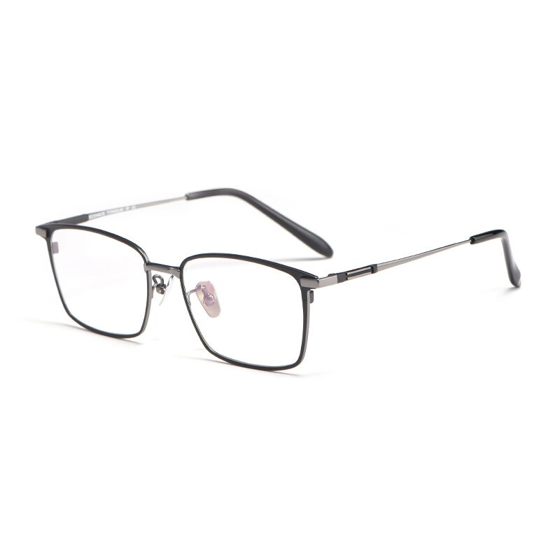 Hotochki Unisex Full Rim Square Titanium Frame Eyeglasses L1831 Full Rim Hotochki black-gun