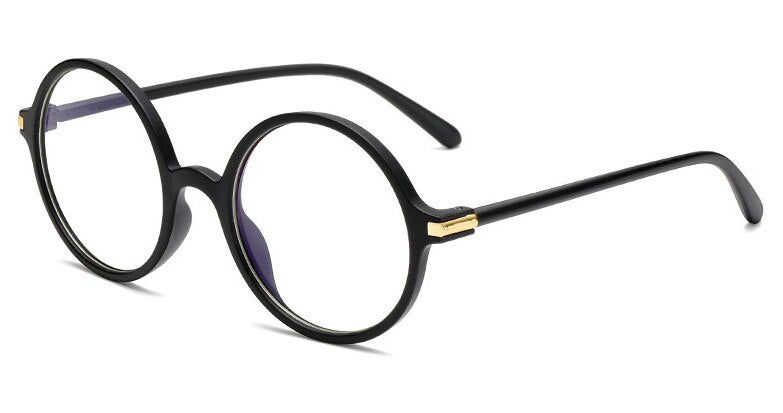 CCspace Unisex Full Rim Round Resin Frame Eyeglasses 54490 Full Rim CCspace China matte-black