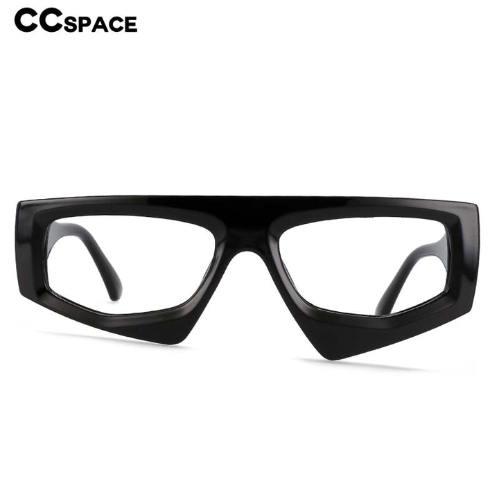 CCspace Unisex Full Rim Irregular Rectangle Acetate Eyeglasses 54421 Full Rim CCspace