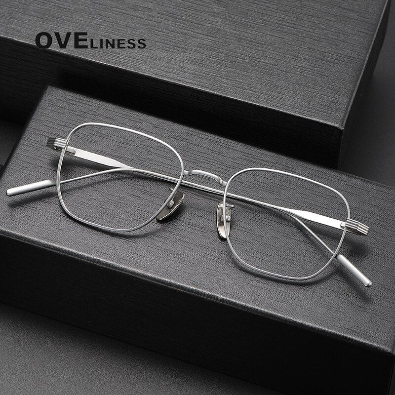 Oveliness Unisex Full Rim Square Titanium Eyeglasses 80809 Full Rim Oveliness   
